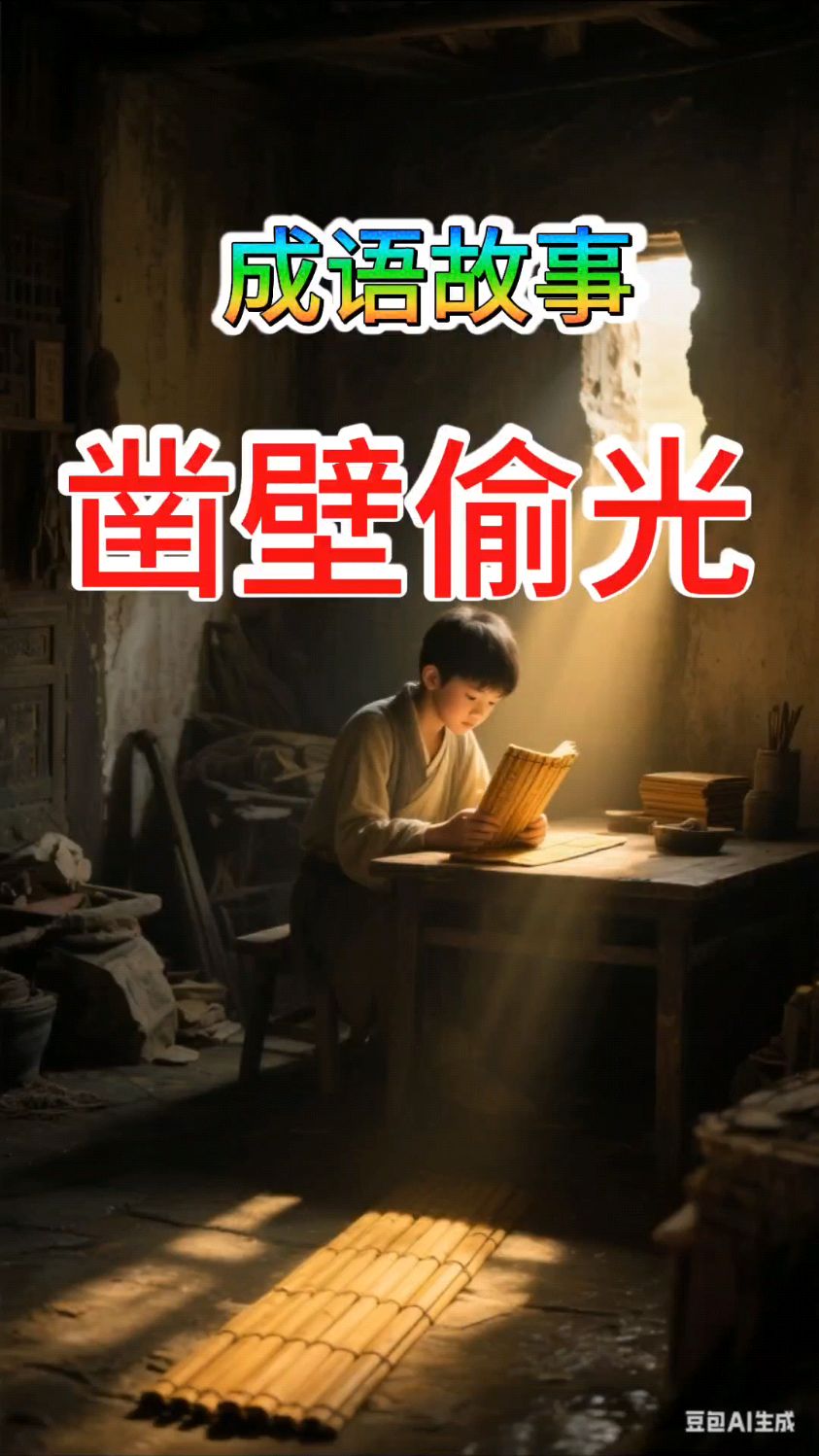 每天一个成语故事《凿壁偷光》